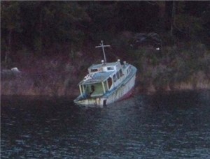 Old Boat at High Tide